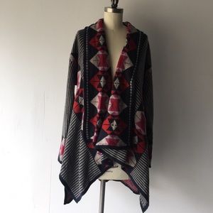 Desigual Yes Drape Asymmetric Cardigan Sweater L